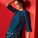 Allys Teal Velvet 2-Piece Winter Wear