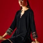 Allys Black Velvet 2-Piece Winter Wear