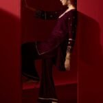 Allys Deep Maroon Velvet 2-Piece Winter Wear