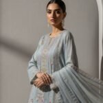 Steel Grey Chiffon 3-Pc