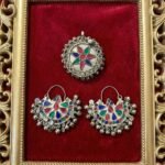 The 'Sitara' Oxidized Balochi Silver Earings & Pendent
