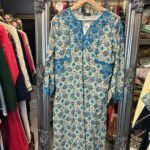 Original Agha Noor Printed Embroidered Suit – Blue & White Collection