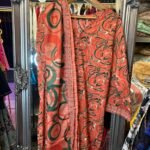 Designer Printed Lawn 3-Piece – Abstract Coral & Emerald