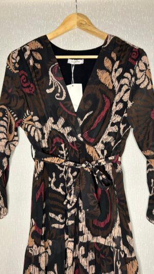 Bohemian Ikat Tiered Maxi Dress – One Size (UK 8-16) – Ready to Ship