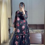 The Garnet Rose Pishwas (3-Piece)