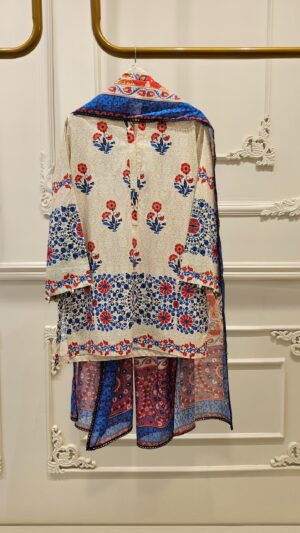 Agha Noor Embroidered Printed Cotton 3-Piece – Farshi Suit