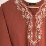 Agha Noor Embroidered Khaddar 2-Piece – Rust Farshi Suit