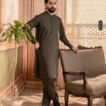 REHAN – Dark Mehndi Kurta Set