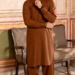 HAMZA – Rust Brown Kurta Shalwar