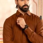 HAMZA – Rust Brown Kurta Shalwar