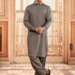 ZAYAN – Steel Grey Kurta Shalwar