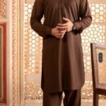FAIZAN – Cocoa Brown Kurta Shalwar