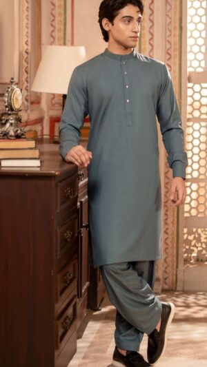 ARYAN – Slate Teal Kurta Shalwar