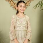 ELARA – Champagne Princess Girls Festive Dress