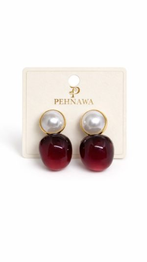 Ruby Pearl Luxe Earrings