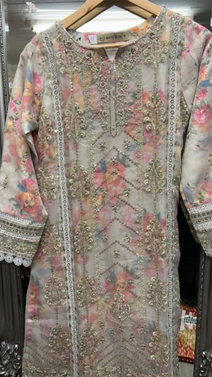 Meadow Elegance Embroidered Suit