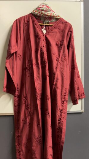 Rust Blossom Embroidered 2-Piece Set