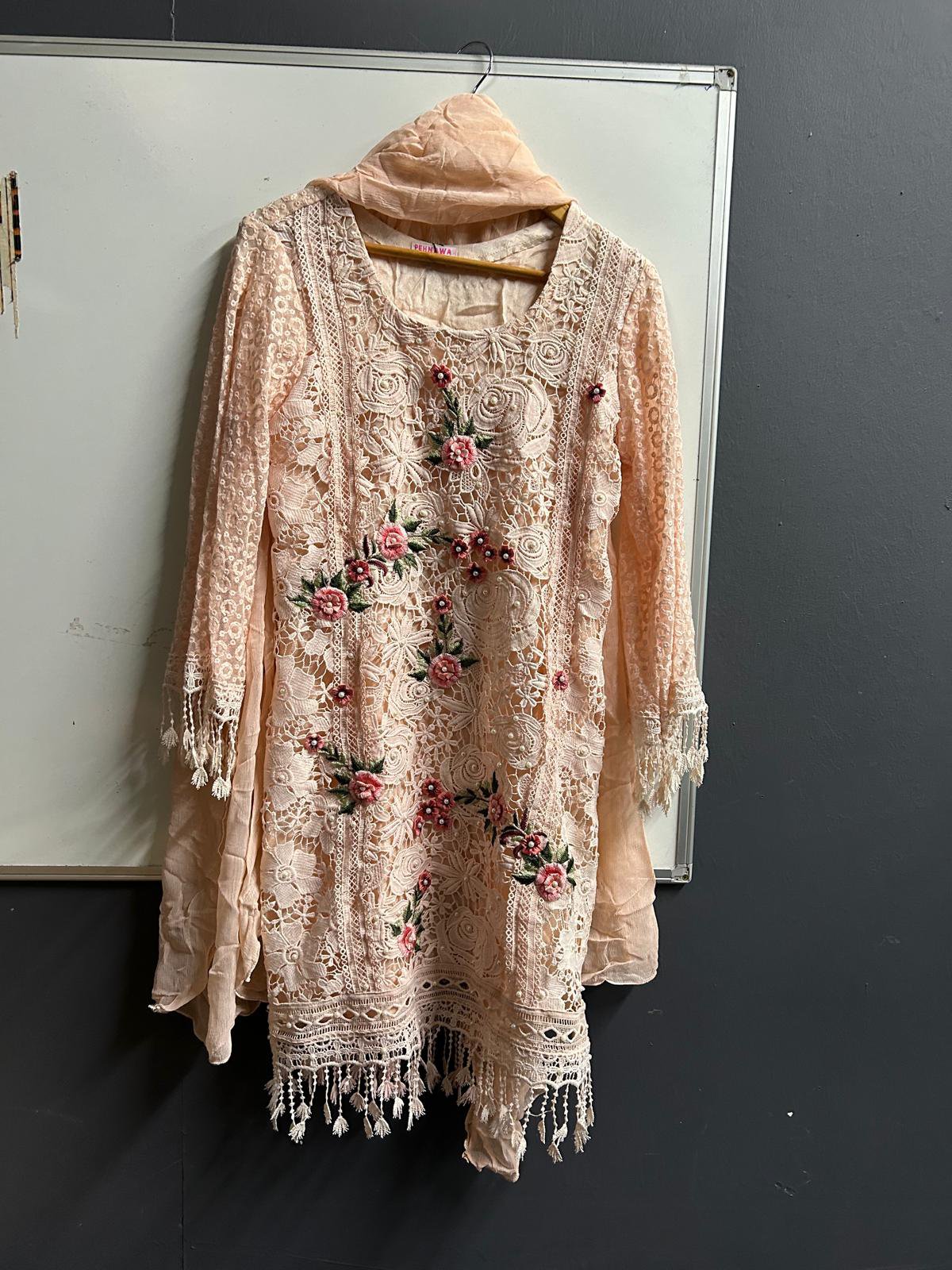 Blush Ivory Floral Lace 3-Piece Suit