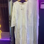 Agha Noor Embroidered Cotton 3PC Suit – Ivory Lilac