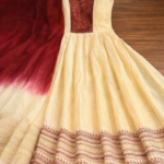 Zar-e-Afsana Chanderi Anarkali 3PC Set