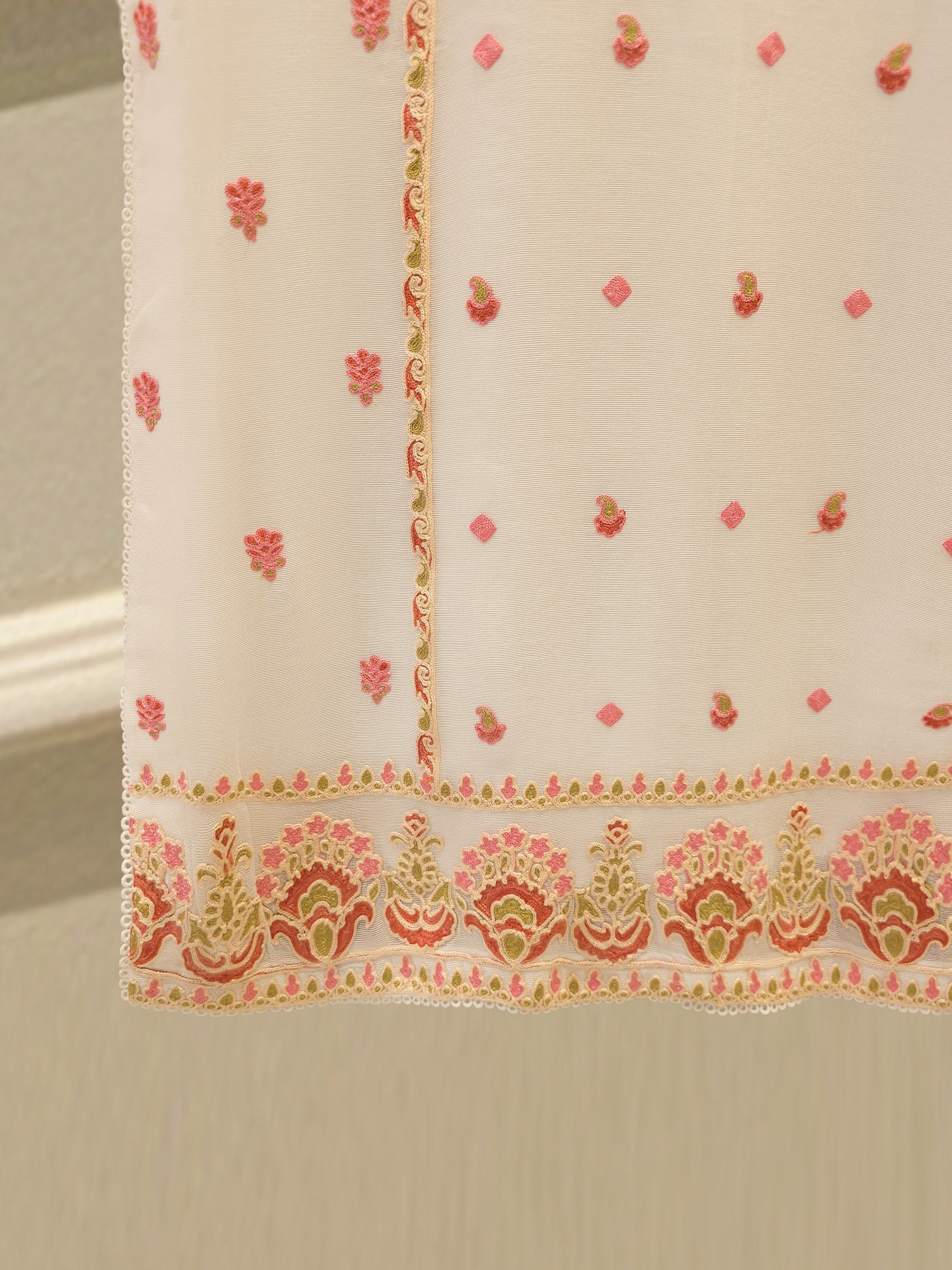 Agha Noor Nooré Luxe – Pure Embroidered Cotton Net 3PC - Image 4