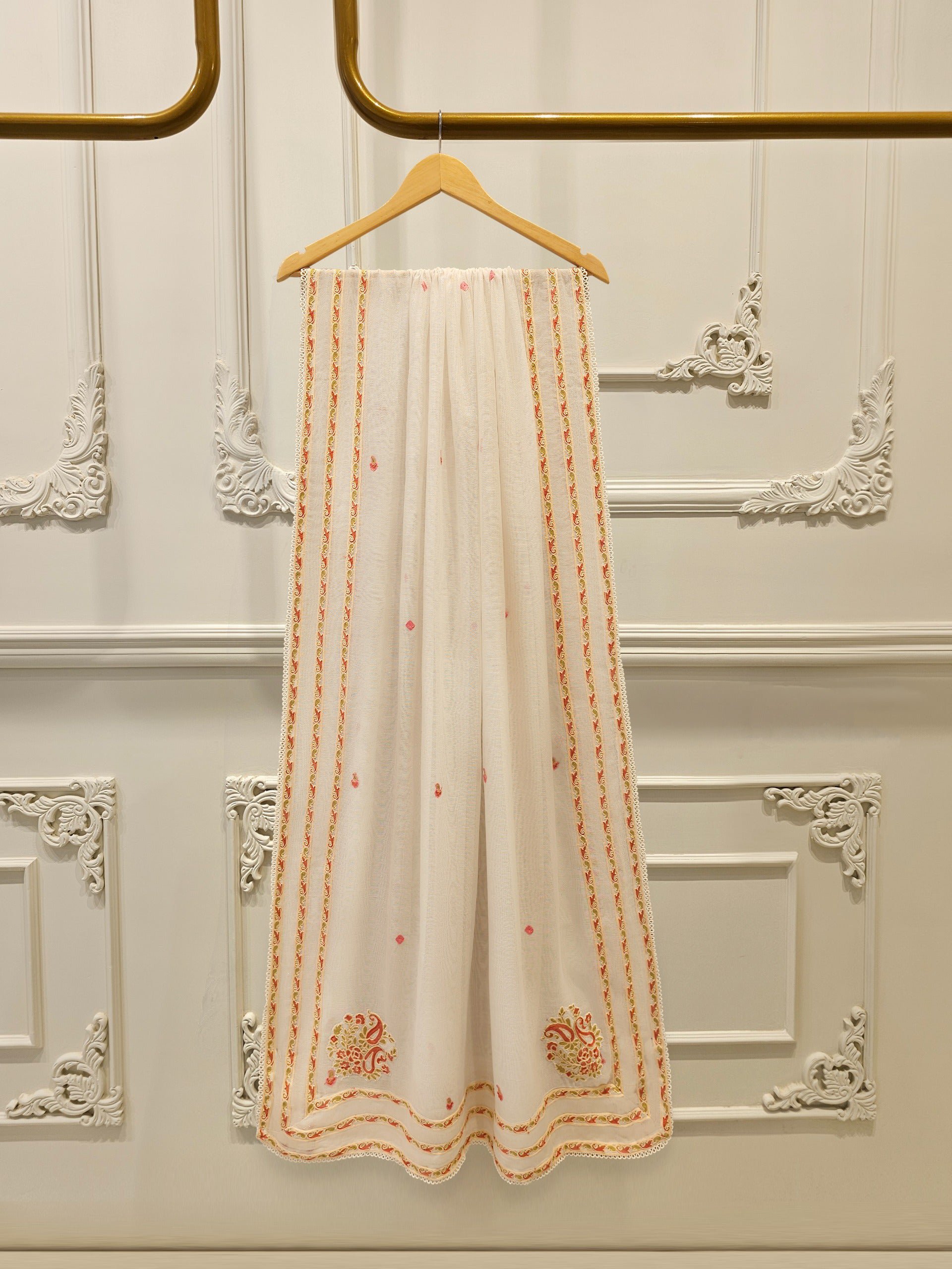 Agha Noor Nooré Luxe – Pure Embroidered Cotton Net 3PC - Image 5