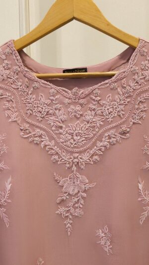 Agha Noor 1-Piece Embroidered Organza Shirt