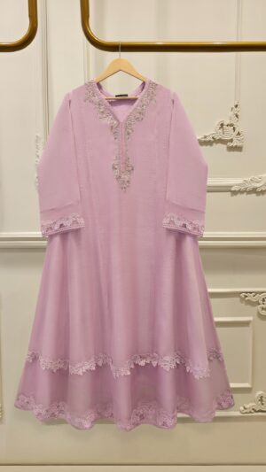 Agha Noor 1-Piece Embroidered Cotton Net Shirt