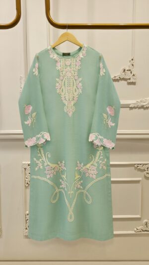 Agha Noor 2-Piece Embroidered Cotton Net Suit