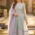 Mehreen Mint Zari Anarkali
