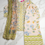 Off White Printed Viscose 3-Piece Co-Ord Set